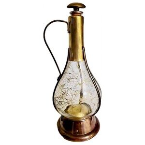 🎶 RARE Vintage Glass & Brass Musical Decanter